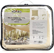 VELA OMBREGGIANTE QUADRATA 3 X 3 MT ECRÙ