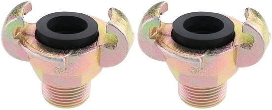 Connettore a sfere Q Type - 3/4" BSP - Flessibile - Doppio blocco - Acciaio carbonio galvanizzato - Anello di gomma antilecco - Resistente alle pressioni e duraturo - Connettore idraulico