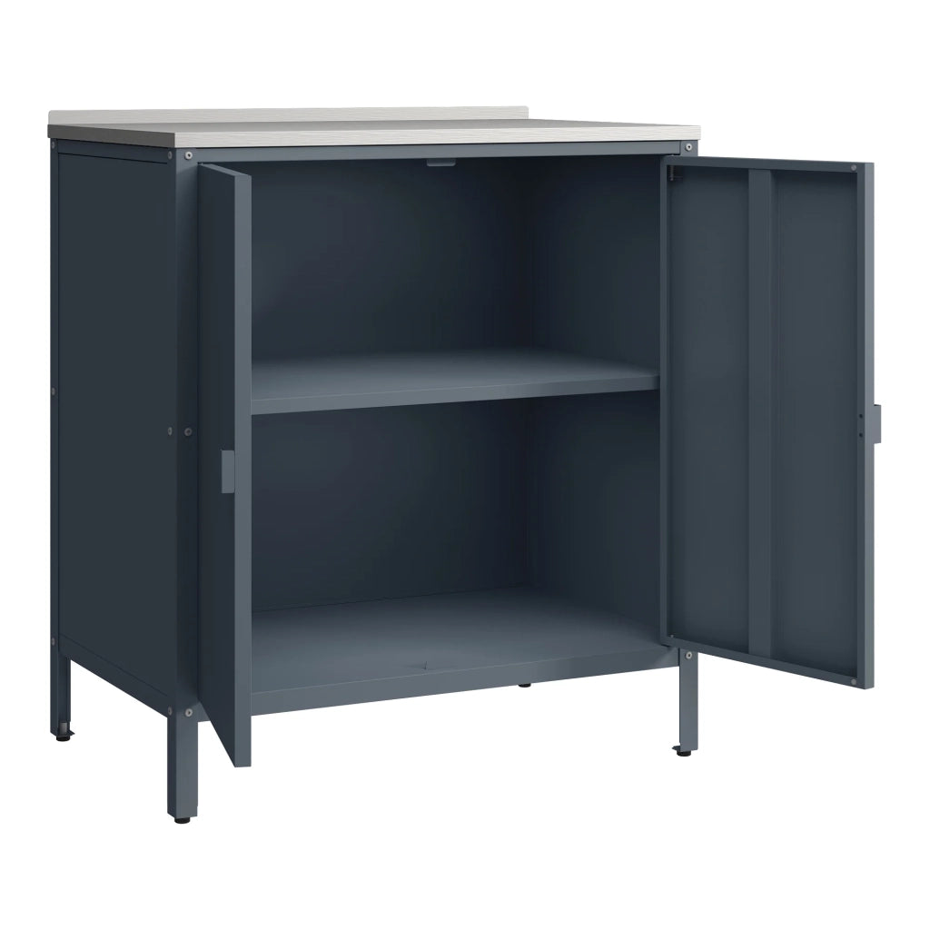 Mobiletto/scaffale da giardino 92 x 80 x 50 cm acciaio laccato grigio opaco 03_0008880