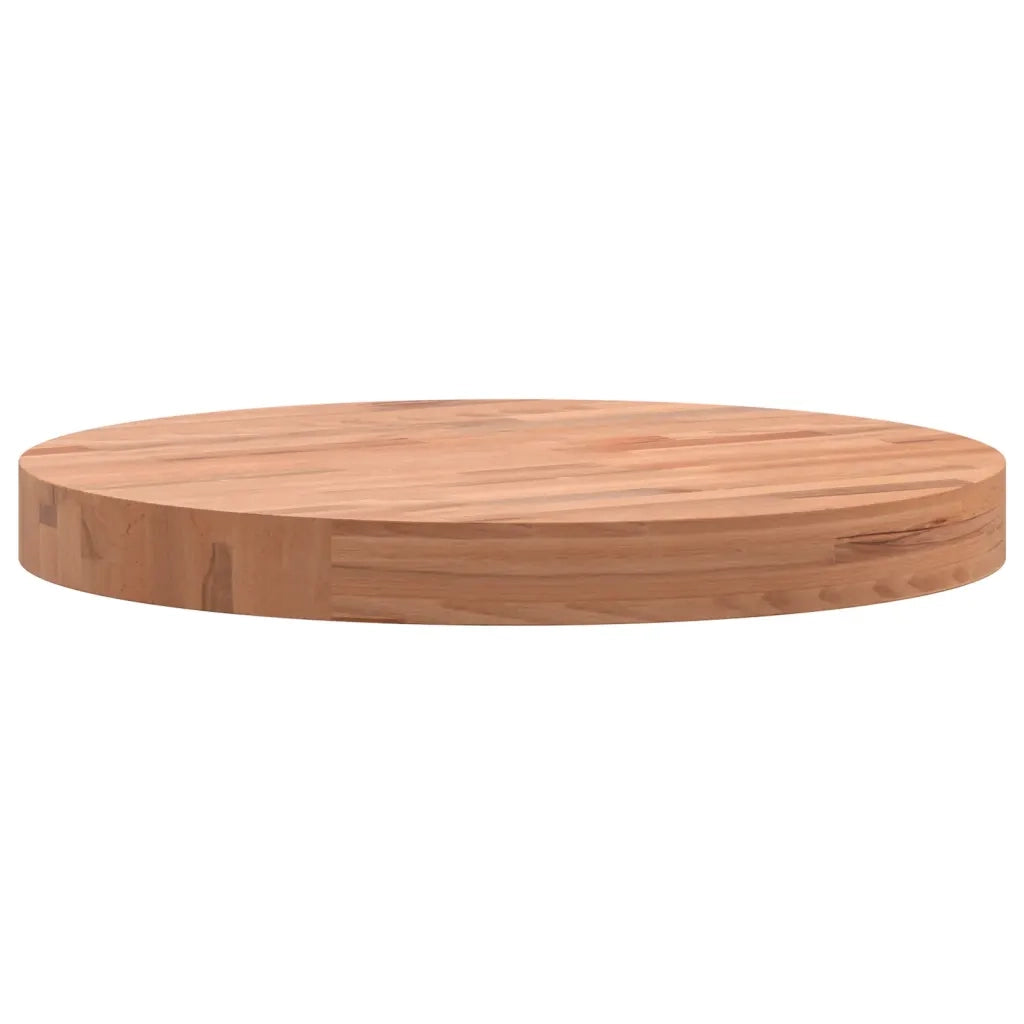 Piano per Tavolo | Superficie Tavolo | Piano Scrivania ?40x4 cm Rotondo in Legno Massello di Faggio