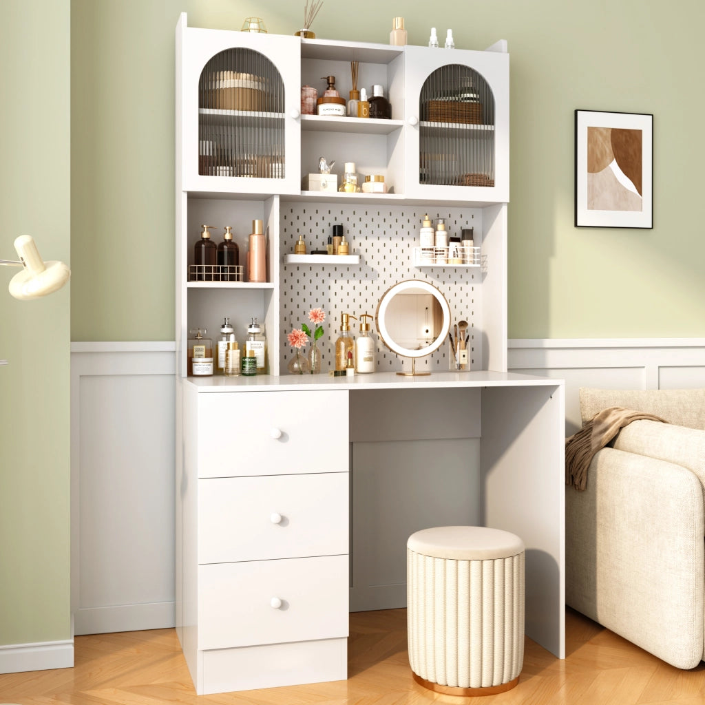 SCRIVANIA multifunzionale 100x55x180 cm MDF bianco