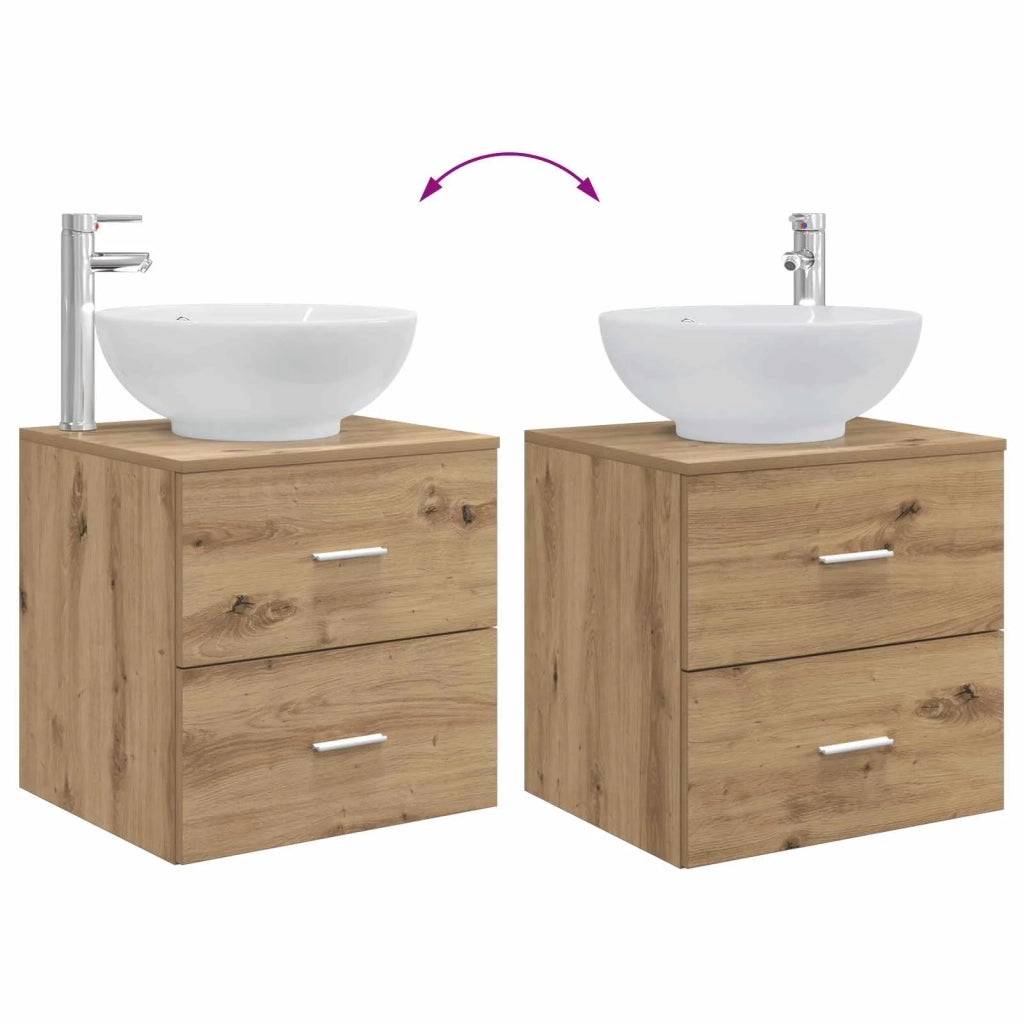 Mobile Lavabo da Parete Rovere Artigianale 890309