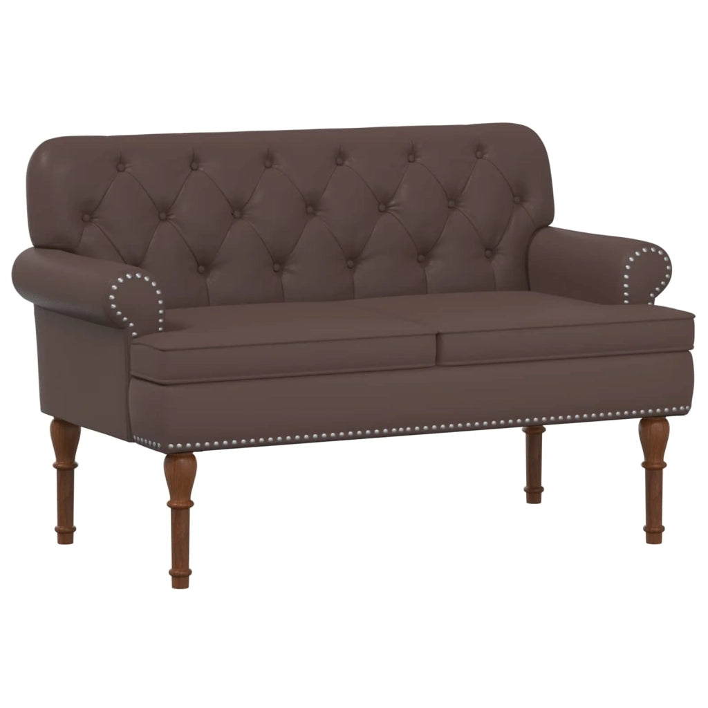 Loveseat con bottoni imbottiti Marrone 120 x 65 x 77 cm 42041858