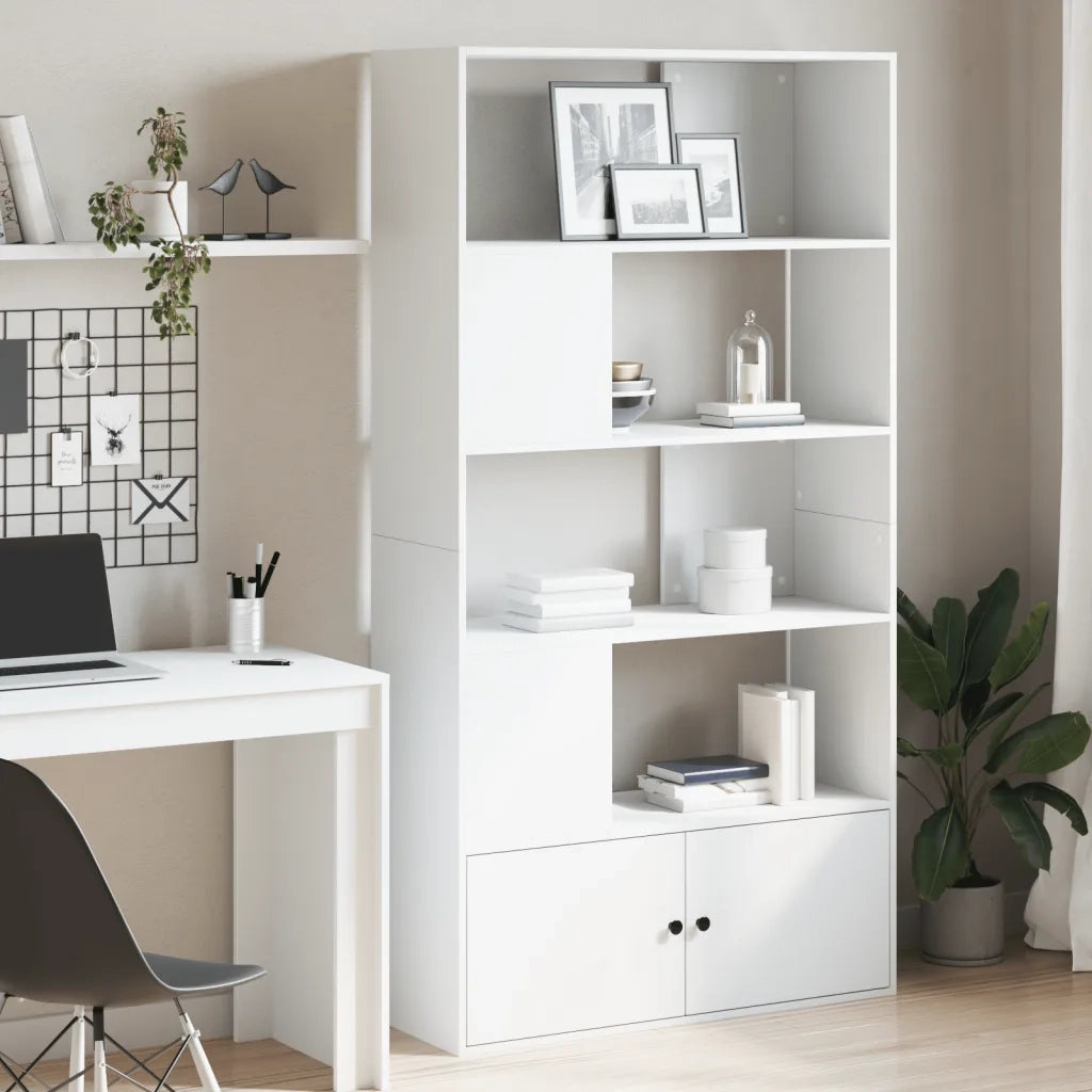 Libreria Bianca 100x36x189 cm in Legno Multistrato 3295324