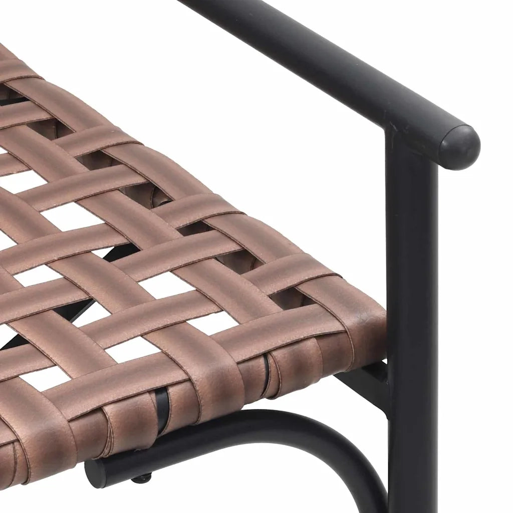 Set da Pranzo per Giardino 4 pcs Marrone polyrattan 42004145