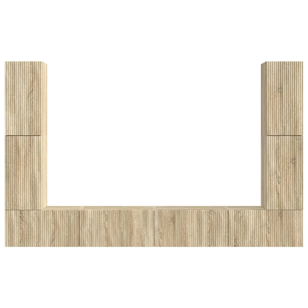 Set mobile TV 8 pcs Rovere Sonoma Legno multistrato 3409134
