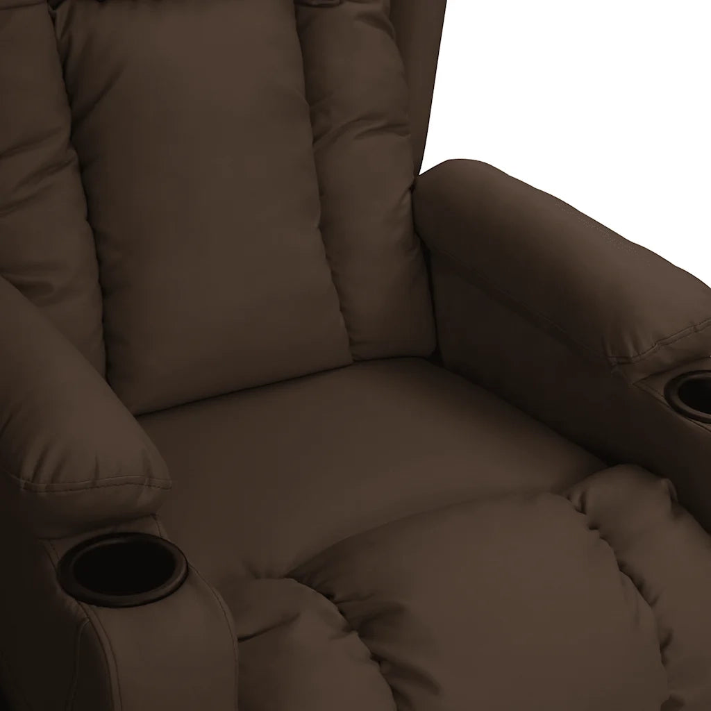 Poltrona Massaggiante Elettrica Marrone in Similpelle 3098809