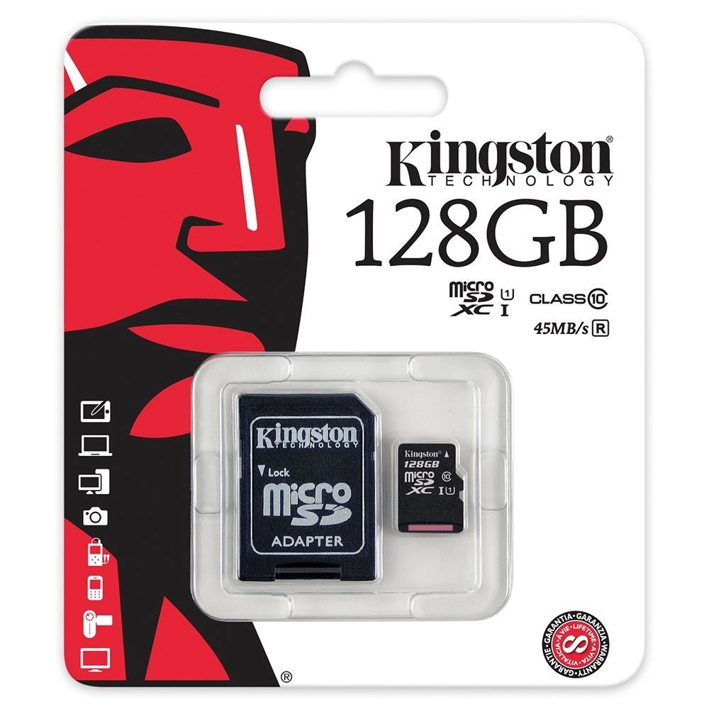 Trade Shop - Kingston Micro Sd 128gb Microsd Classe 10 Sdhc Scheda Di Memoria Card Smartphone -