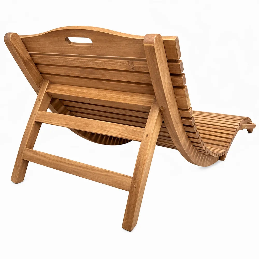 Lettino Prendisole Pieghevole in Legno Teak - Paraiso