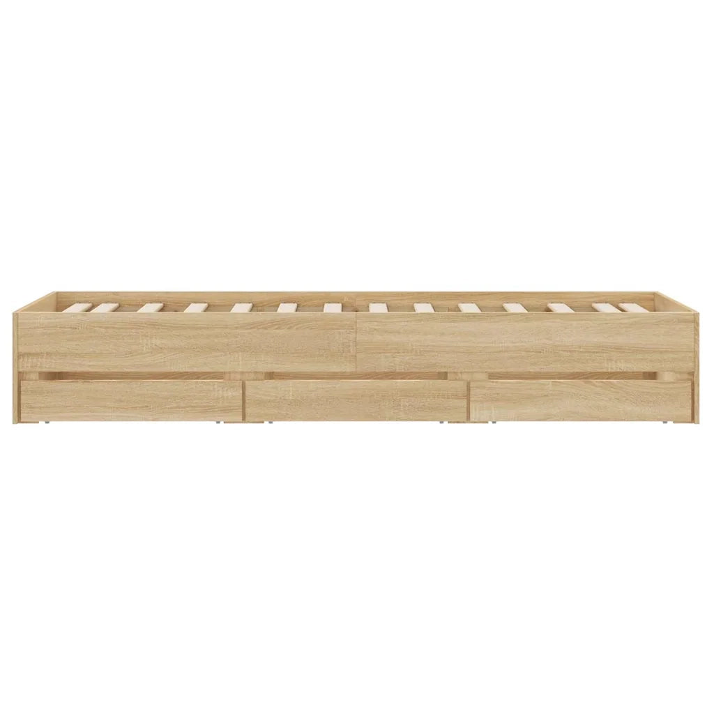 Giroletto Cassetti Rovere Sonoma 90x200 cm Legno Multistrato 3207296