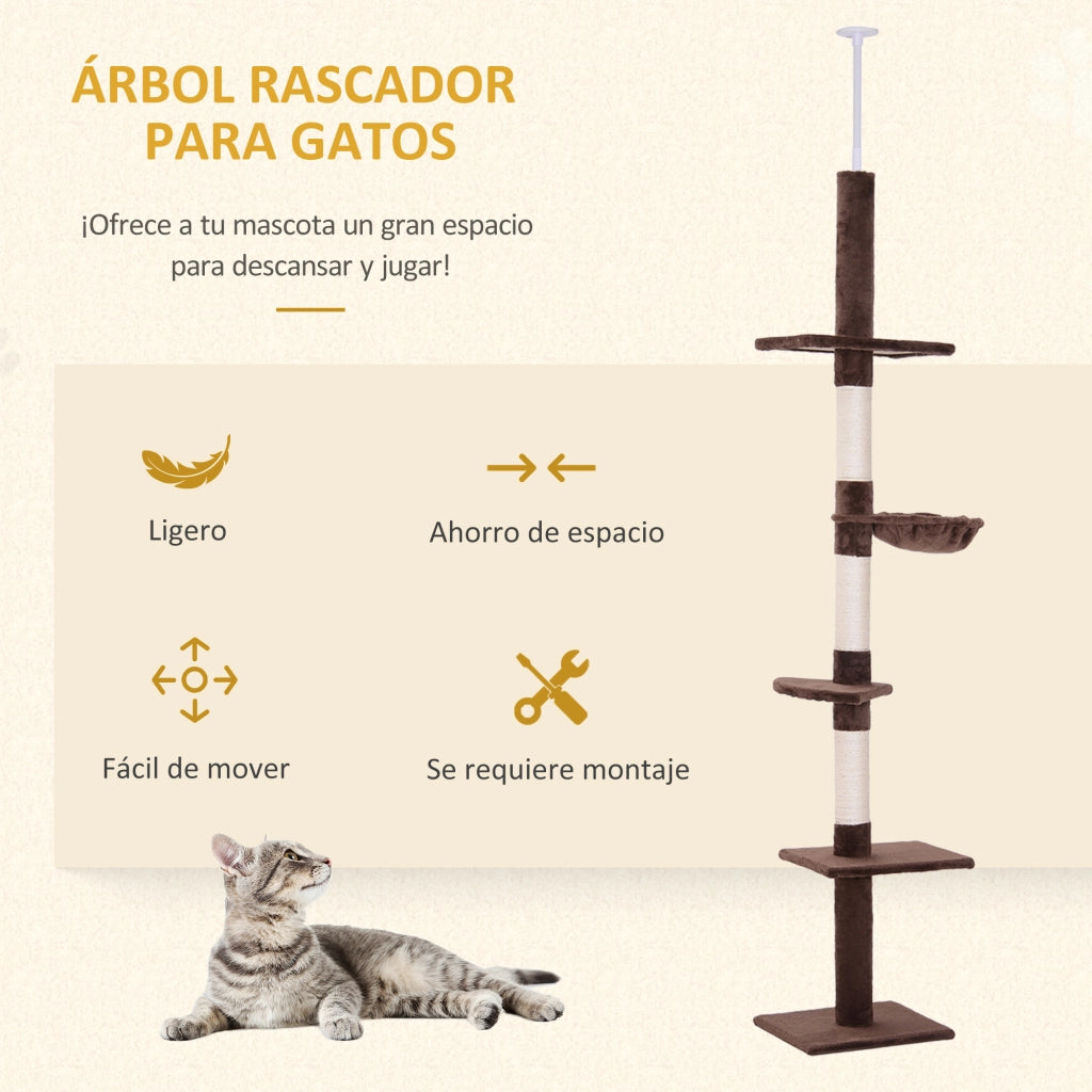 Albero per Gatti ¨C Minimal ¨C Marrone 230-260 cm