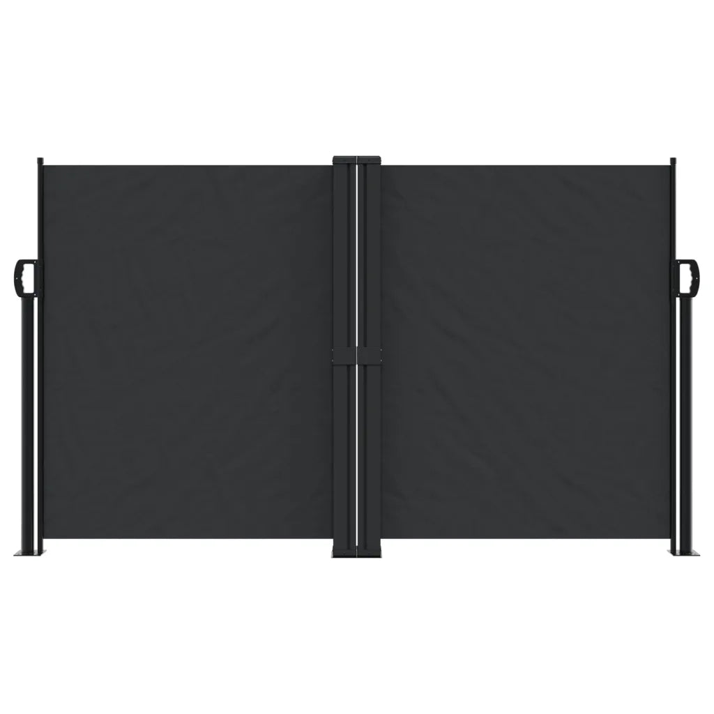 Tenda da Sole Laterale Retrattile Nera 140x600 cm 4004609
