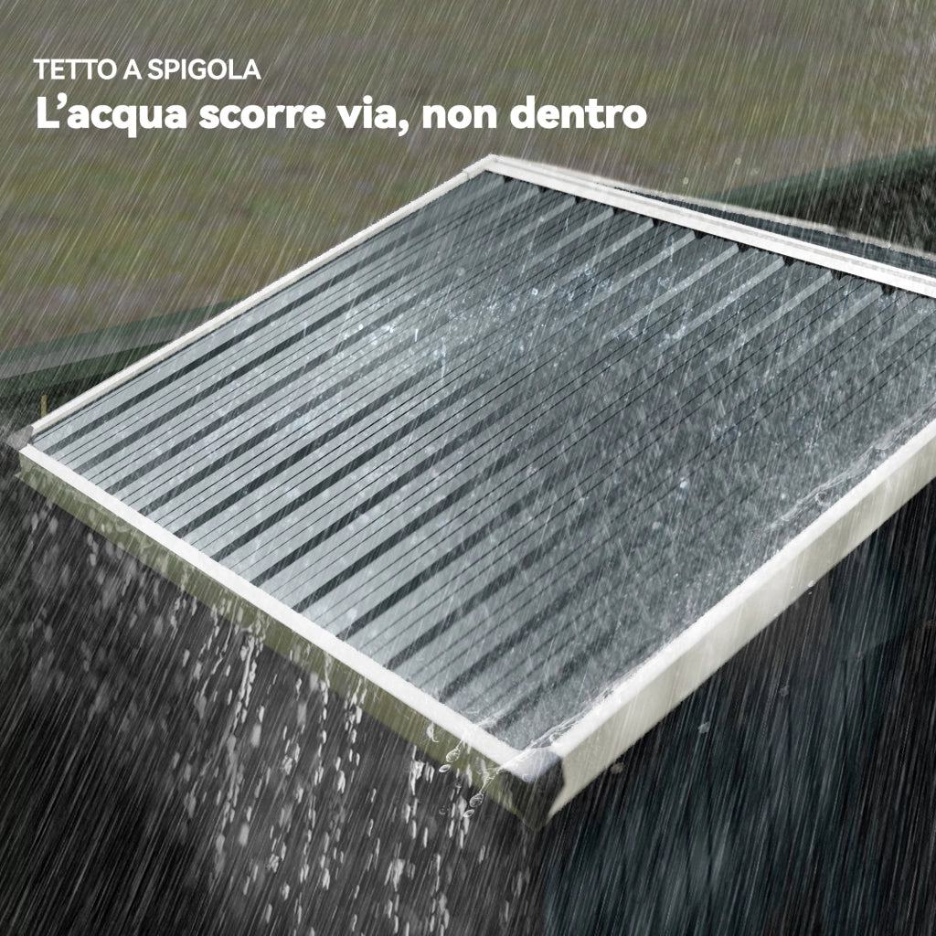 Casetta da Giardino in Acciaio ¨C Xylo ¨C Porta Scorrevole Grigio