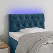 Testiera a LED-Testata con LED Blu Scuro 80x7x78/88 cm in Velluto