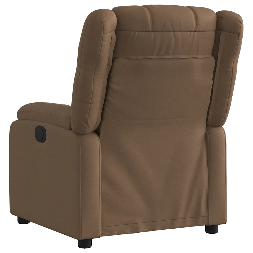 Poltrona Reclinabile in Tessuto Marrone 373540