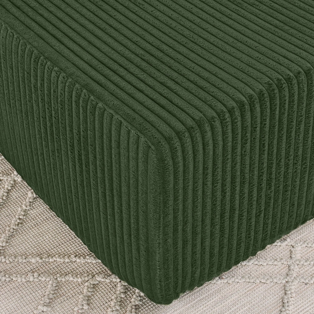 Divano Letto 2 Posti Relax ¨C MINIMAL ¨C Verde, Tessuto a Coste, con Cuscini e Portabicchieri