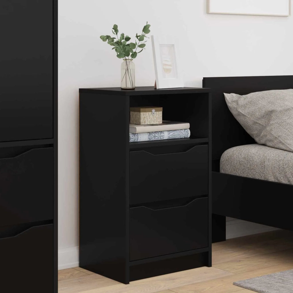 Comodini 2 pcs Nero 40 x 30 x 467 cm Legno multistrato 888910