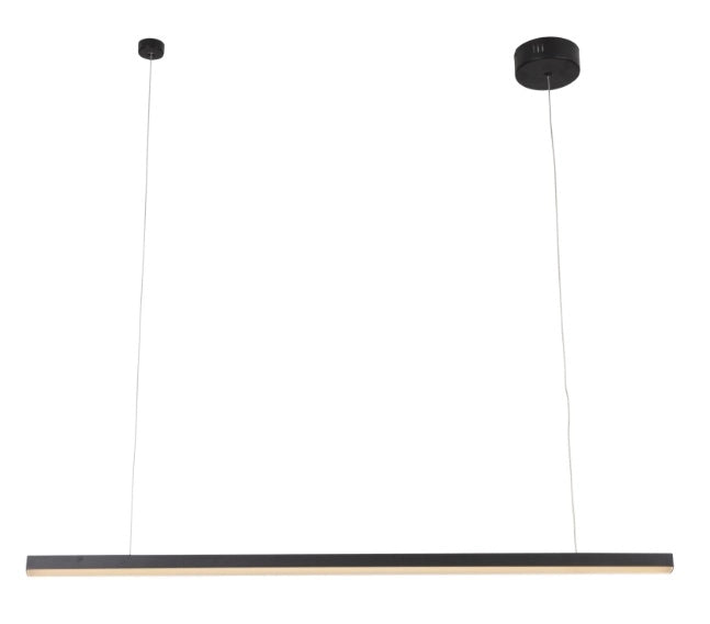 Lampada sospensione moderna nera barra TRIO LED 36W Maxlight