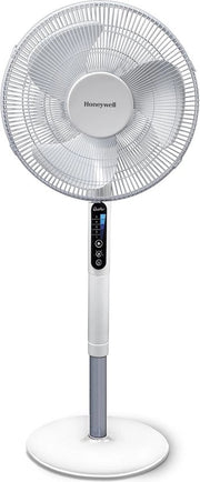 Ventilatore oscillante con timer e silenzioso, regolabile in altezza, con controllo a distanza e 5 velocità.
