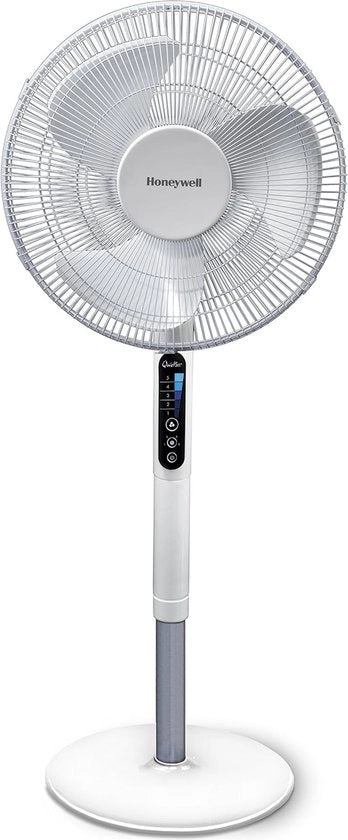 Ventilatore oscillante con timer e silenzioso, regolabile in altezza, con controllo a distanza e 5 velocità.
