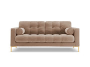 Cosmopolitan Design - Divano "Bali" 2 posti in velluto beige 