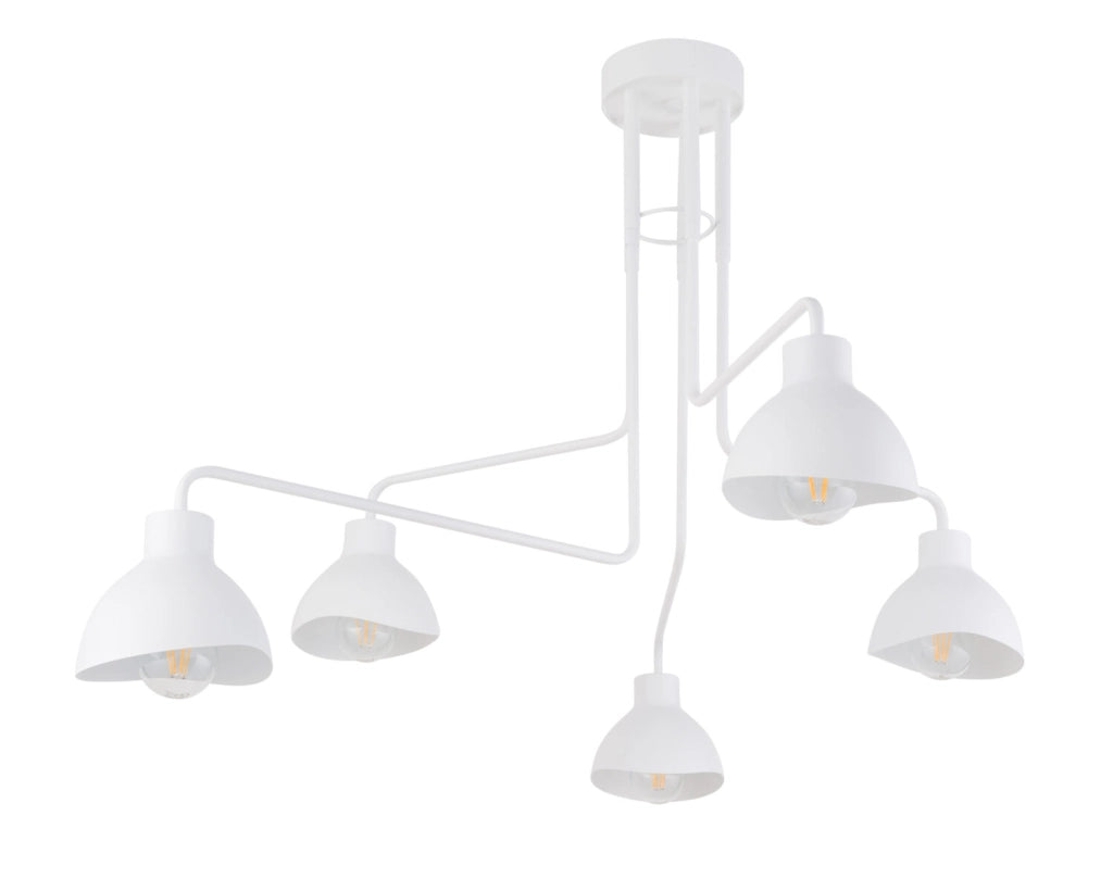 Plafoniera moderna 5 luci bianca Holi Sigma E27 orientabile