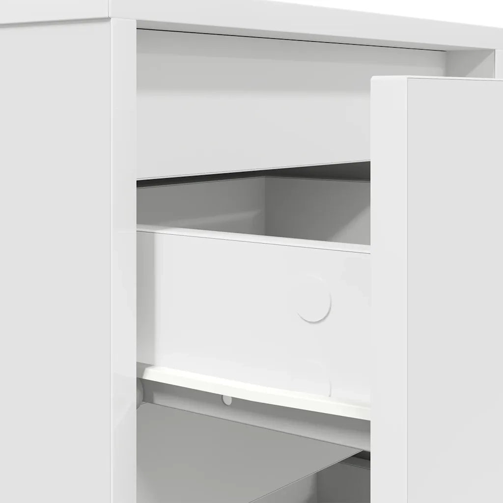 Comodino con Luci a LED Bianco 38x34x50 cm 861283