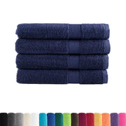 Asciugamani da sauna premium SOLUND 4 pezzi blu navy 80x200 cm 600 g/m2