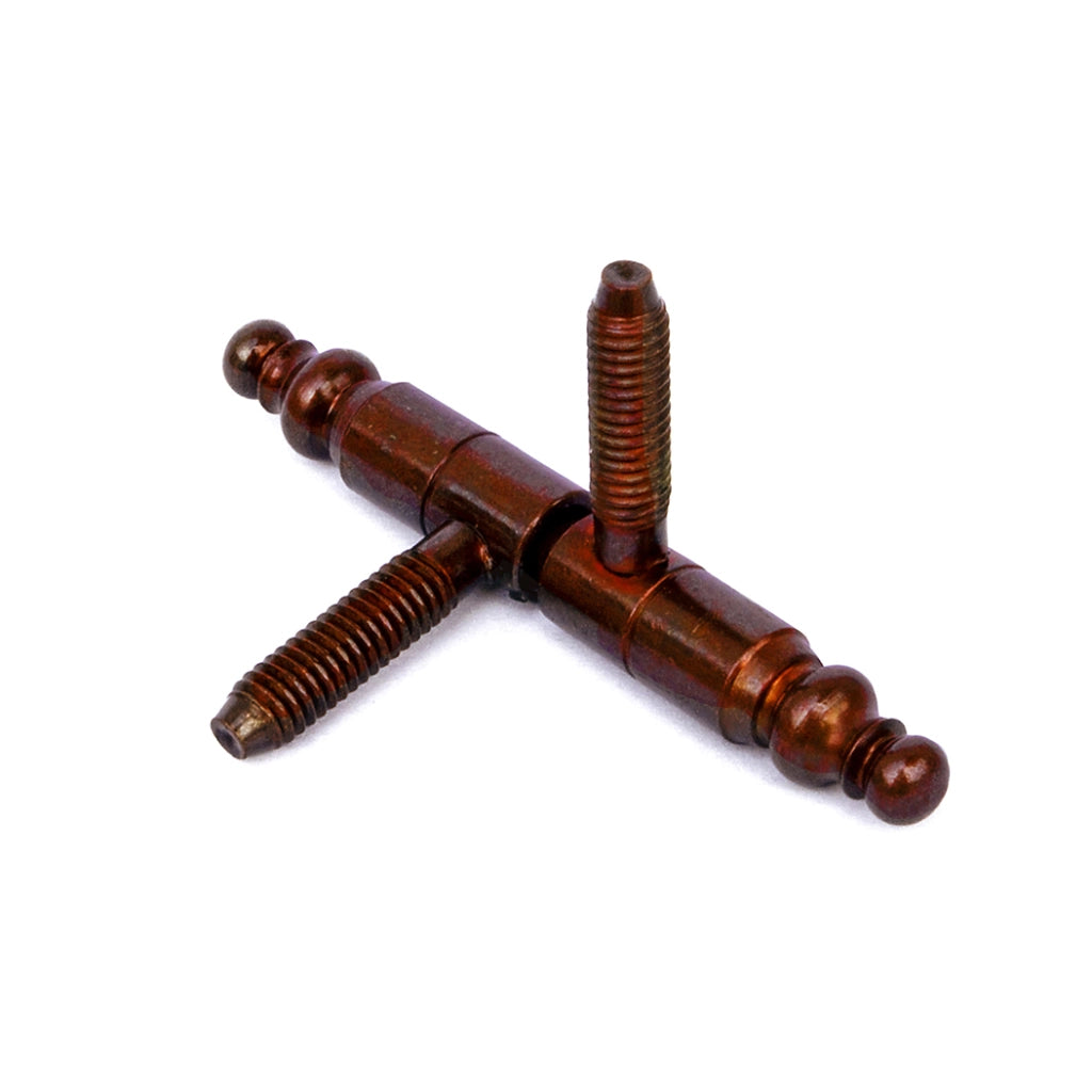 Cerniere tornite "Anuba" con testina - Ã˜ 14 mm. - bronzato - 2 pz.