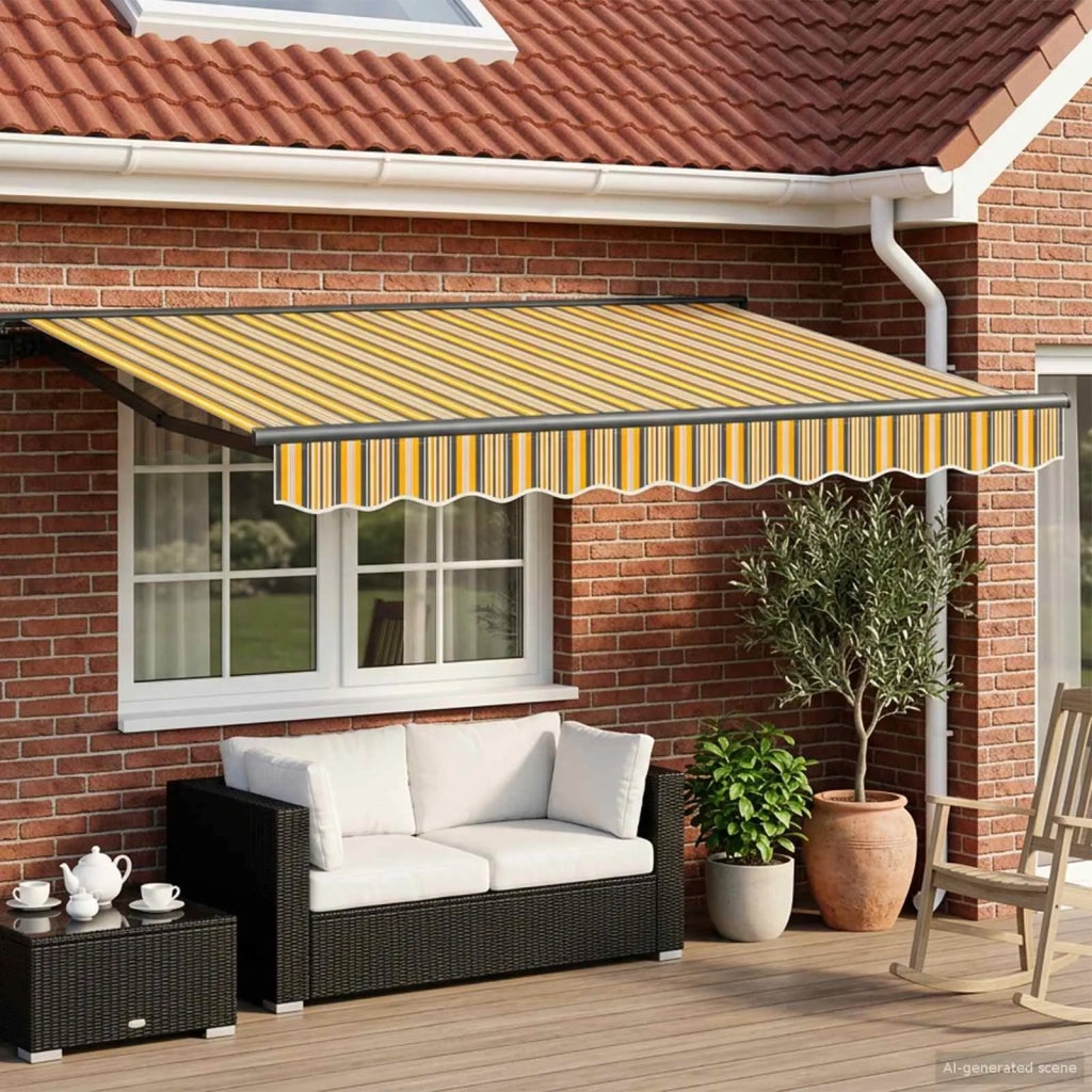 Cornice per Tenda Manuale con LED 3 x 2,5 m 3420811