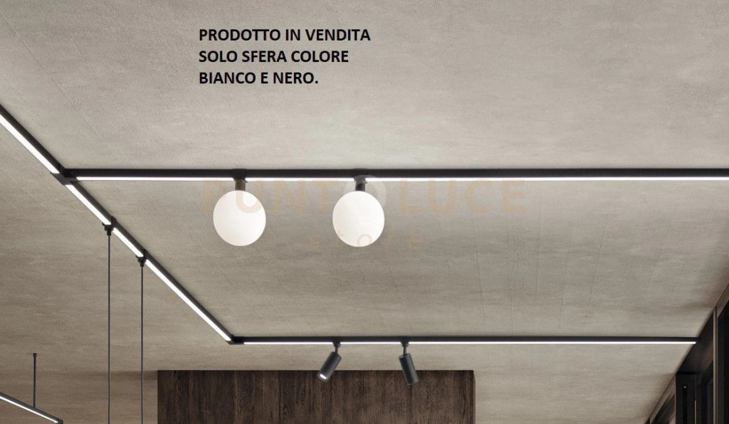 ELEMENTO SFERA BALL 9W 4000K 630LM NERO  D.15CM PER SISTEMA BINARIO