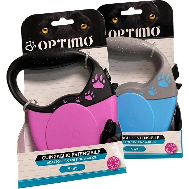 GUINZAGLIO ESTENSIBILE PER CANI FINO A 40 KG 5 MT COLORE ASSORTITO