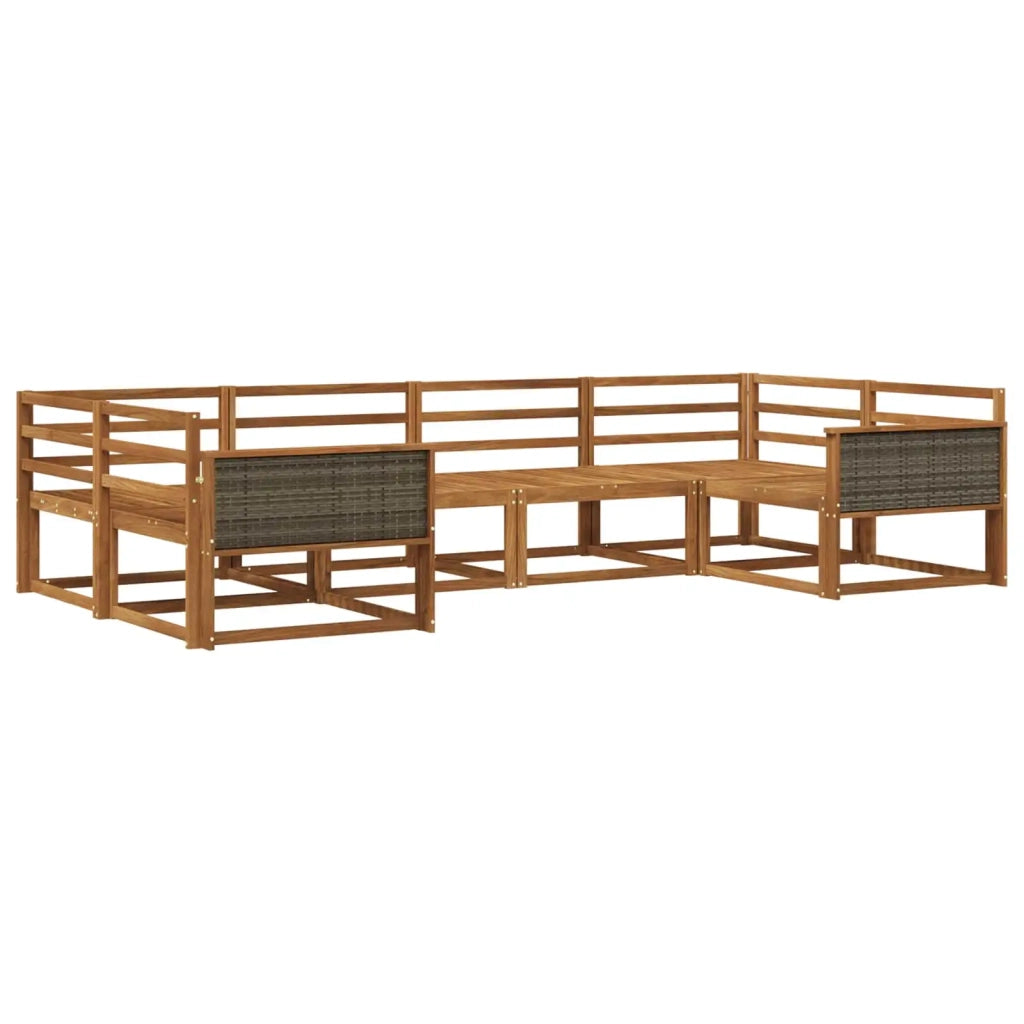 Set di divani da esterno 6 pcs Naturale
