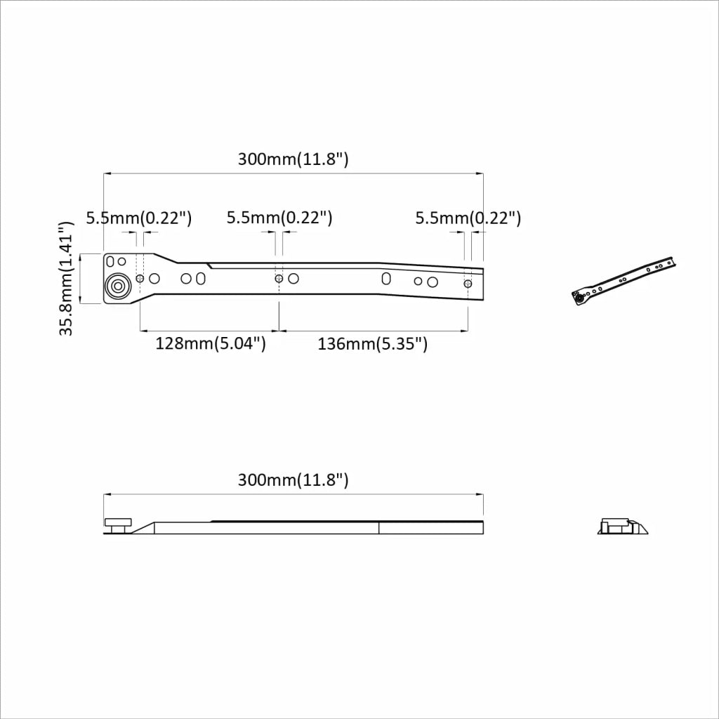 Scorrevole per cassetti 73 pcs Bianco Acciaio 864652