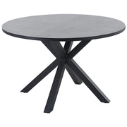 Tavolo da giardino in alluminio e vetro nero e grigio ⌀ 120 cm