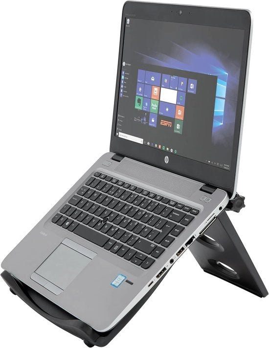 Ventilatore di Raffreddamento per Laptop da 12" a 17", Regolabile in Elevazione e Orientamento, Antiscivolo, Ripiegabile, Grigio