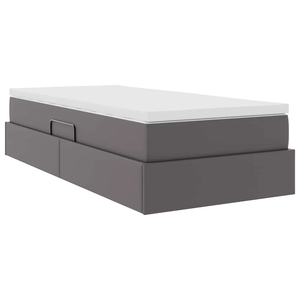Letto con contenitore e materasso Grigio 100 x 200 cm 3370152
