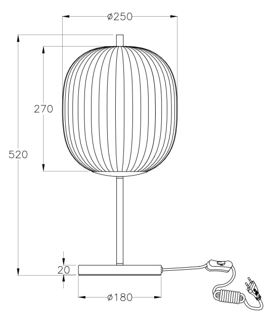 Domizia Lampada da Tavolo Nero in Metallo e Vetro Soffiato, Design Elegante, Attacco E27 40W, Ideale per Illuminazione d'Interni Classe 2
