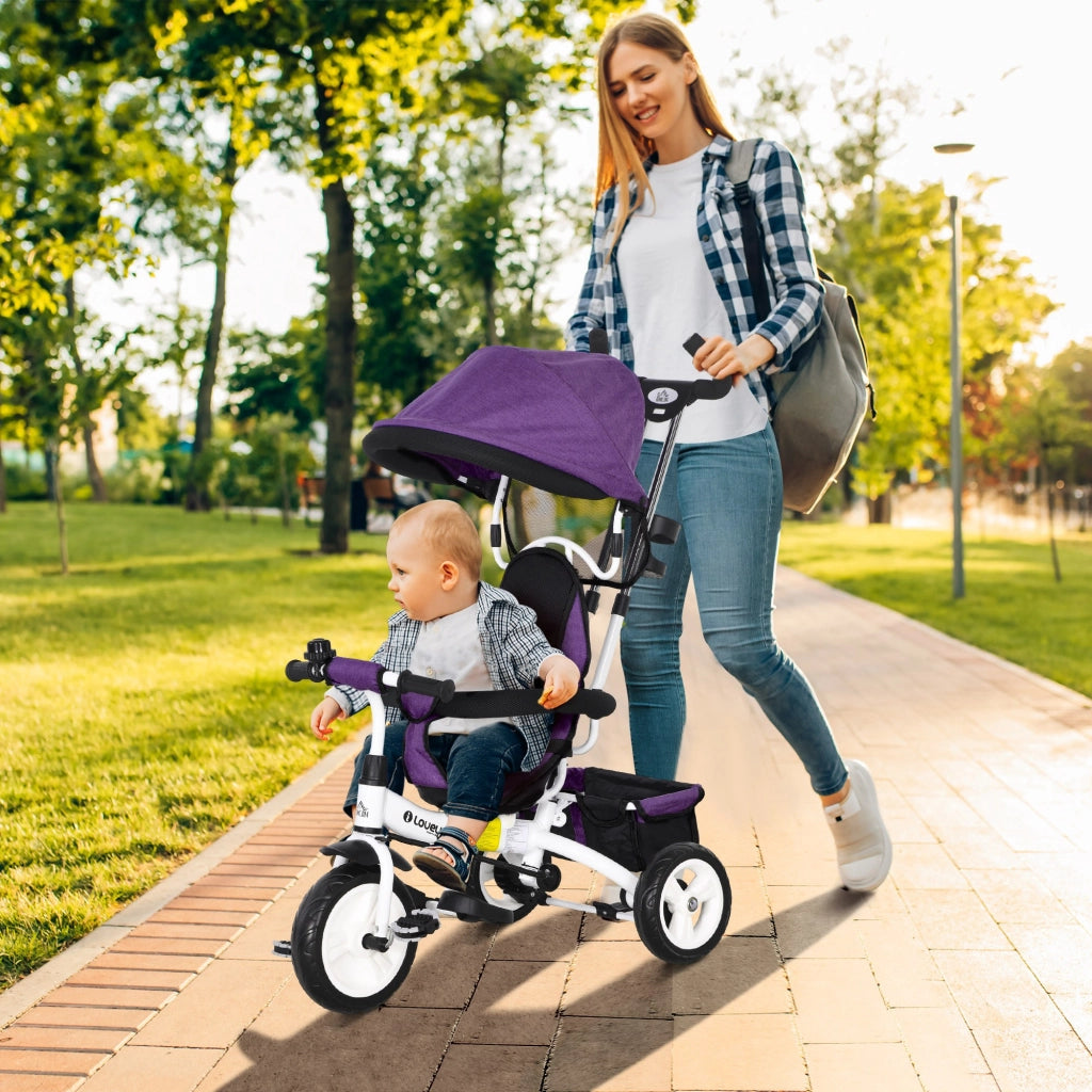 Triciclo per Bambini con Cinturino di Sicurezza ¨C Minimal ¨C Viola