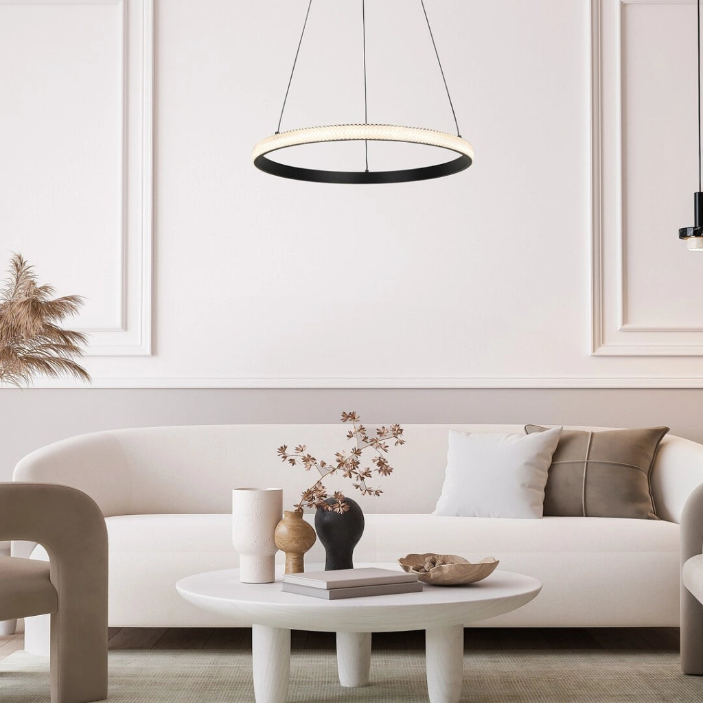 Lampada a sospensione LED Rabalux Grete 32W Ø50 nera