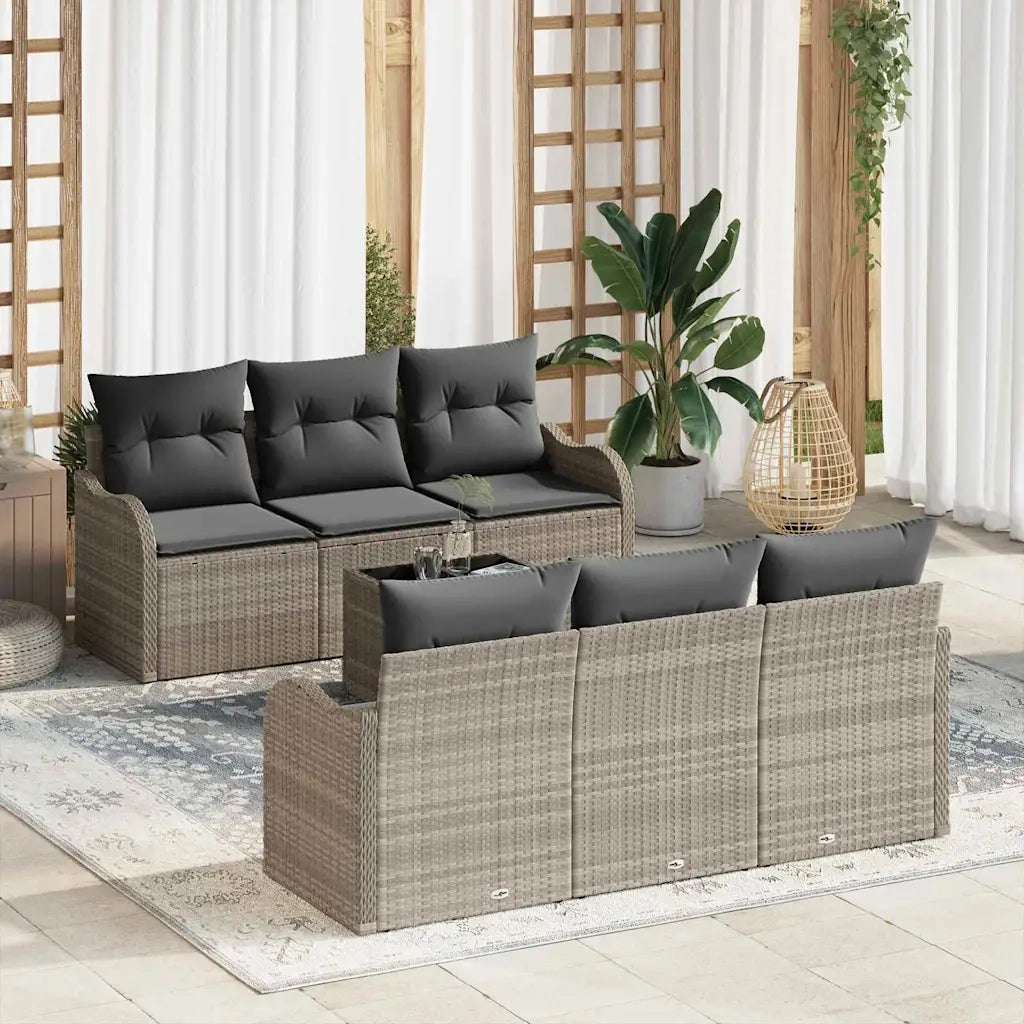 Set Divano da Giardino 7 pcs Grigio chiaro e grigio scuro 3354261