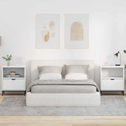 Armadio da Notte 2 pcs Bianco 49 x 36 x 61 cm Legno multistrato 883475