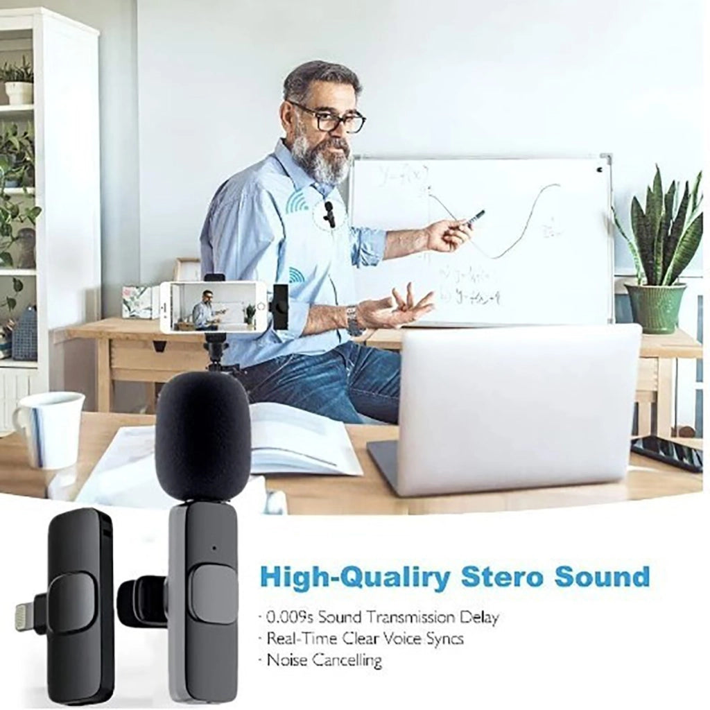 2 MICROFONI LAVALIER LIGHTNING INTERVISTE VIDEO REGISTRA MICROFONO AUDIO AC48829