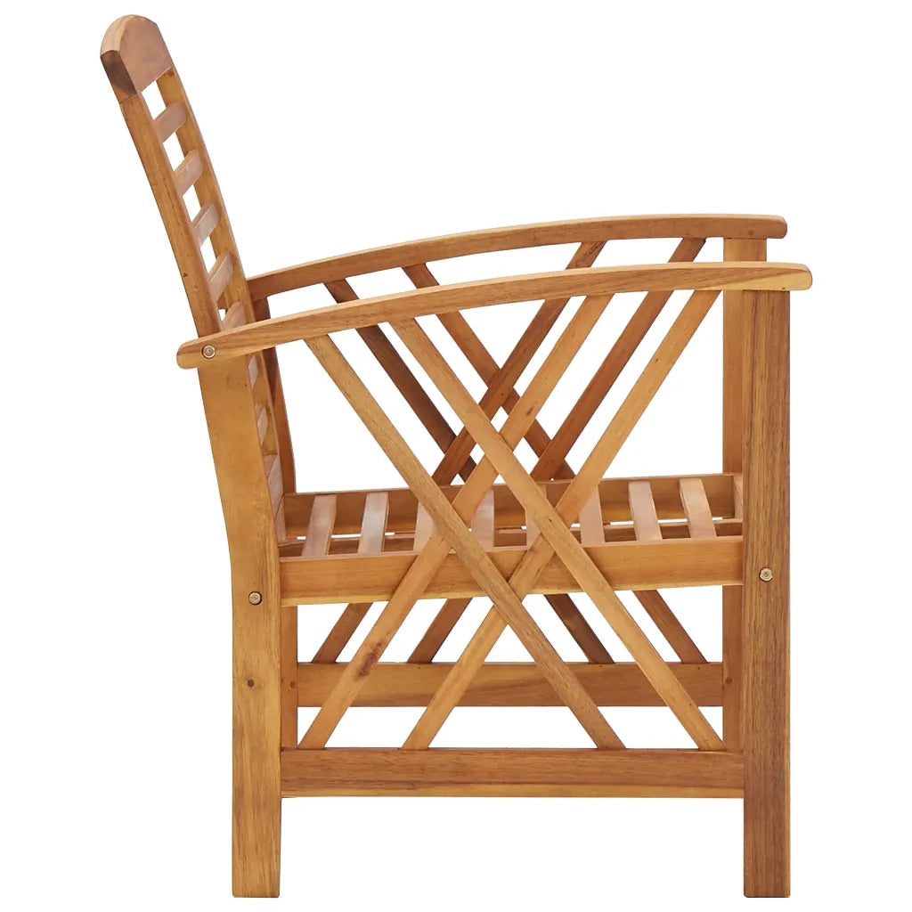 Sedie da Giardino 2 pz in Legno Massello d'Acacia 310266