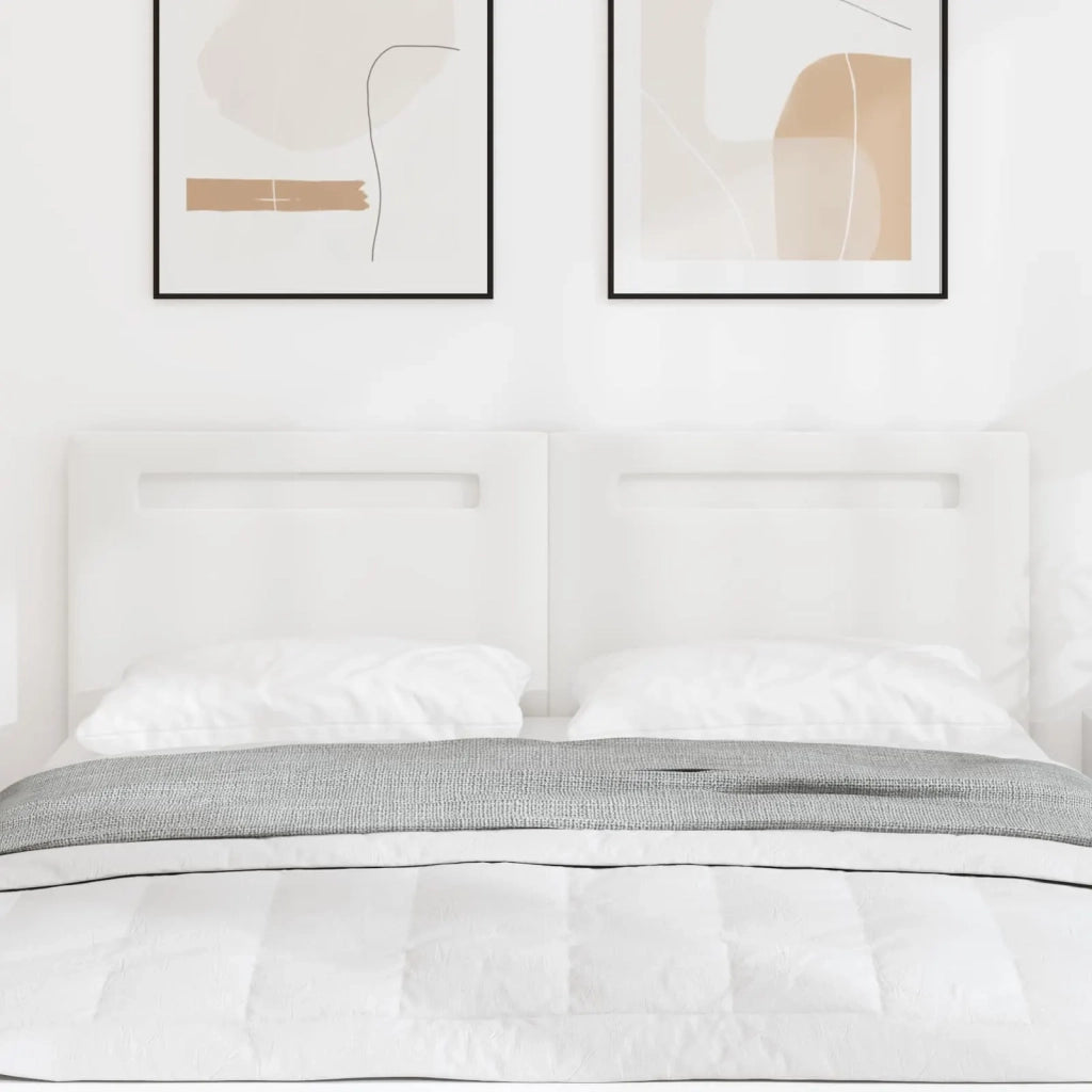 Testiera | Testata LED Bianco 160 cm Pelle Sintetica