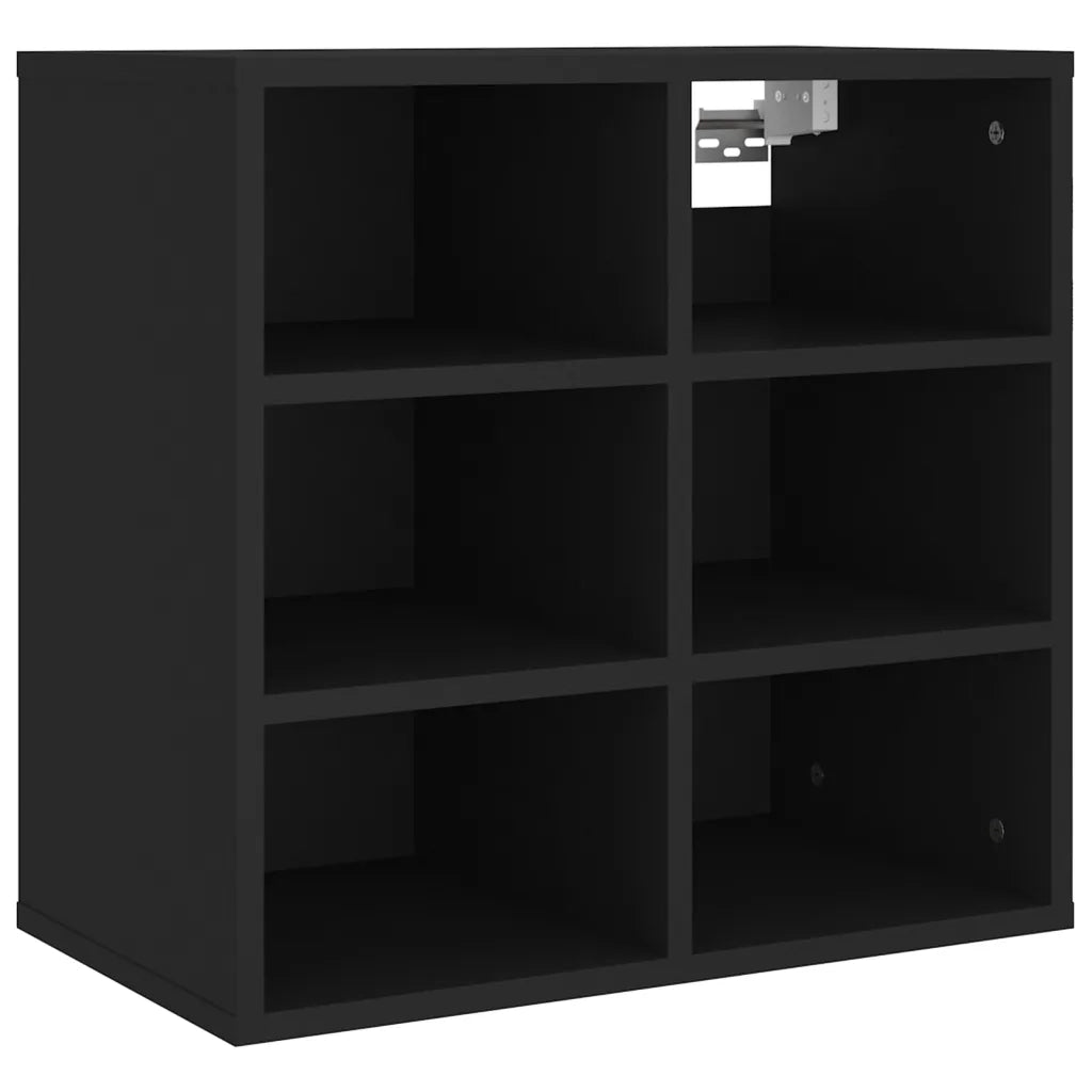 Scarpiera-Scaffale per scarpe Nera 52,5x30x50 cm