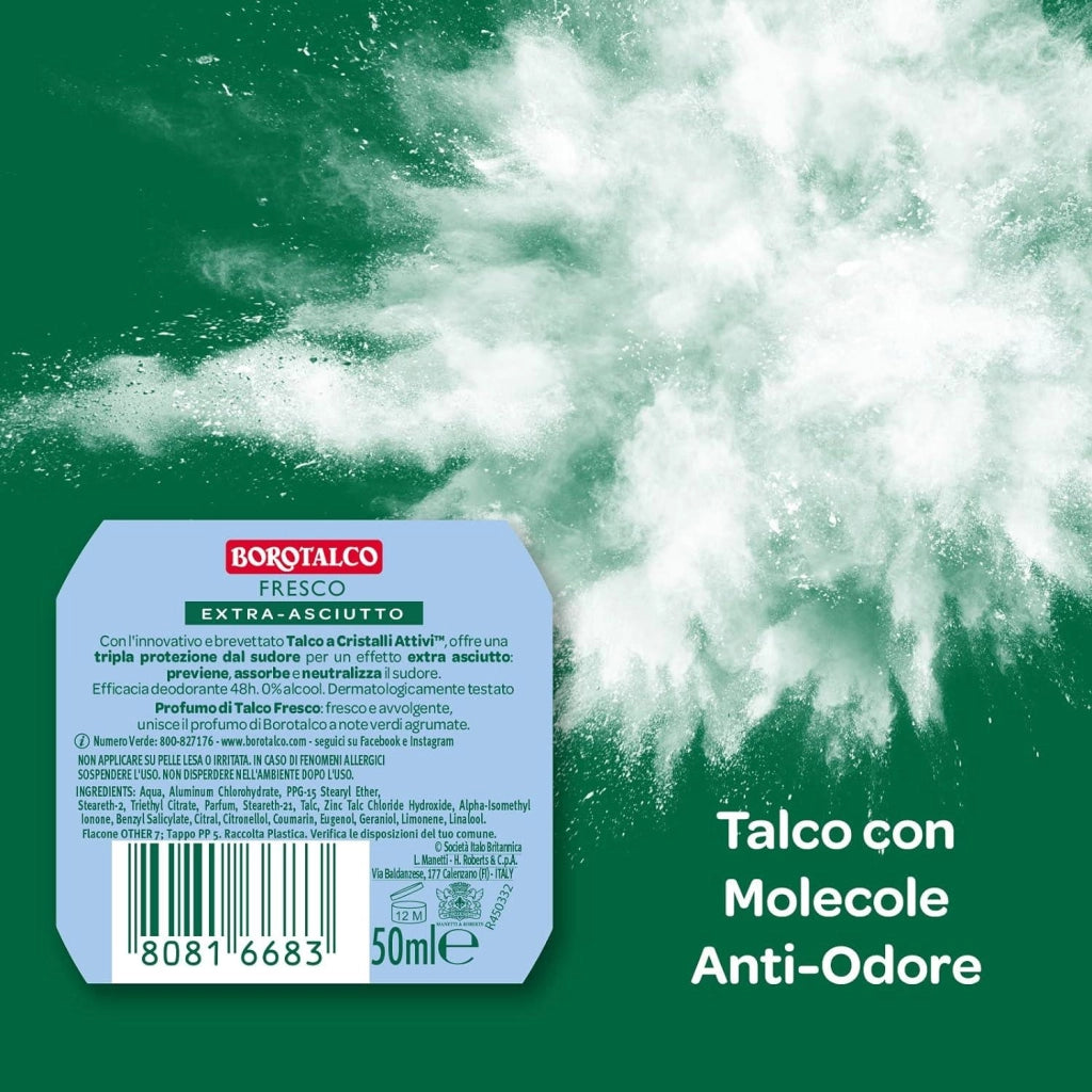BOROTALCO ROLL-ON 50 ML FORMULA SENZA ALCOOL EFFICACIA FRESCA 48H CELESTE