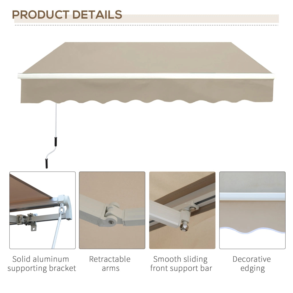 Tenda da sole regolabile per terrazza ¨C Minimal ¨C Beige 395x300 cm