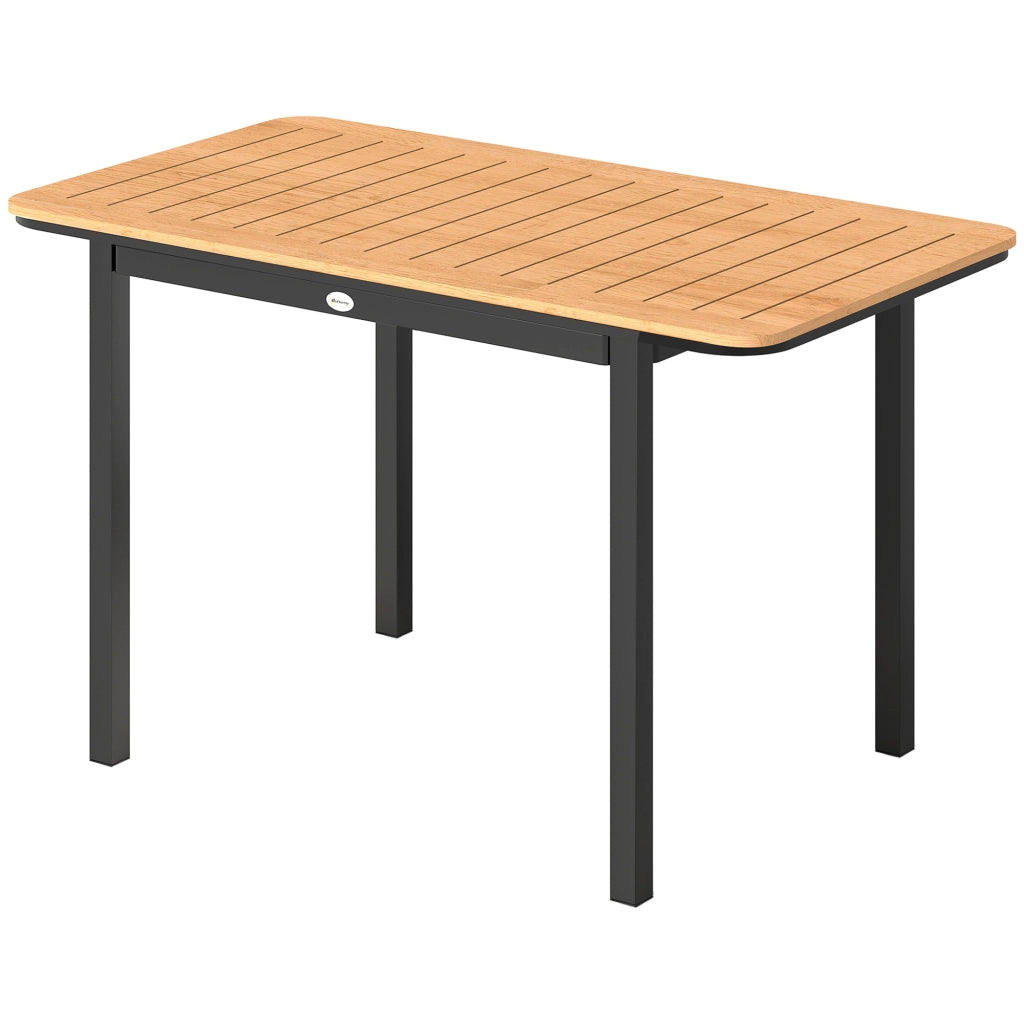 Tavolo da Giardino 6 Persone ¨C zephmum ¨C Legno Composito, Metallo, 127x70cm, Marrone