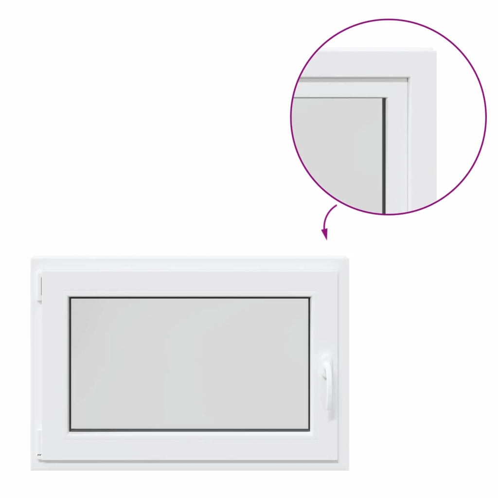Finestra per Soffitta RISOR 90 x 70 cm PVC e Vetro Bianco 42052409